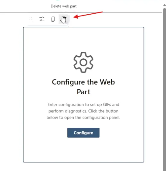 Deleting the web part from the page