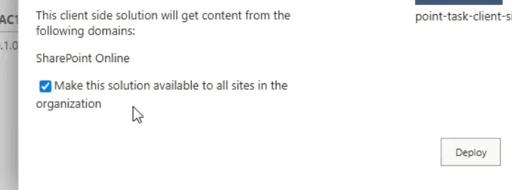 Make solution available to all sites