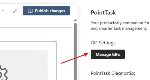 Manage GIFs button